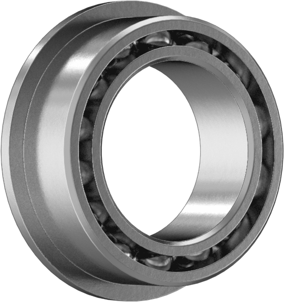 Rulman, Flanşlı, Açık, Ticaret No. R168, 1/4" Mil Çapı için