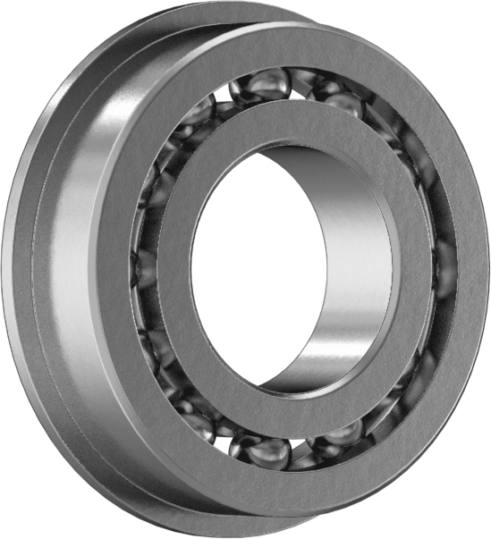 Rulman, Flanşlı, Açık, Ticaret No. R188, 1/4" Mil Çapı için