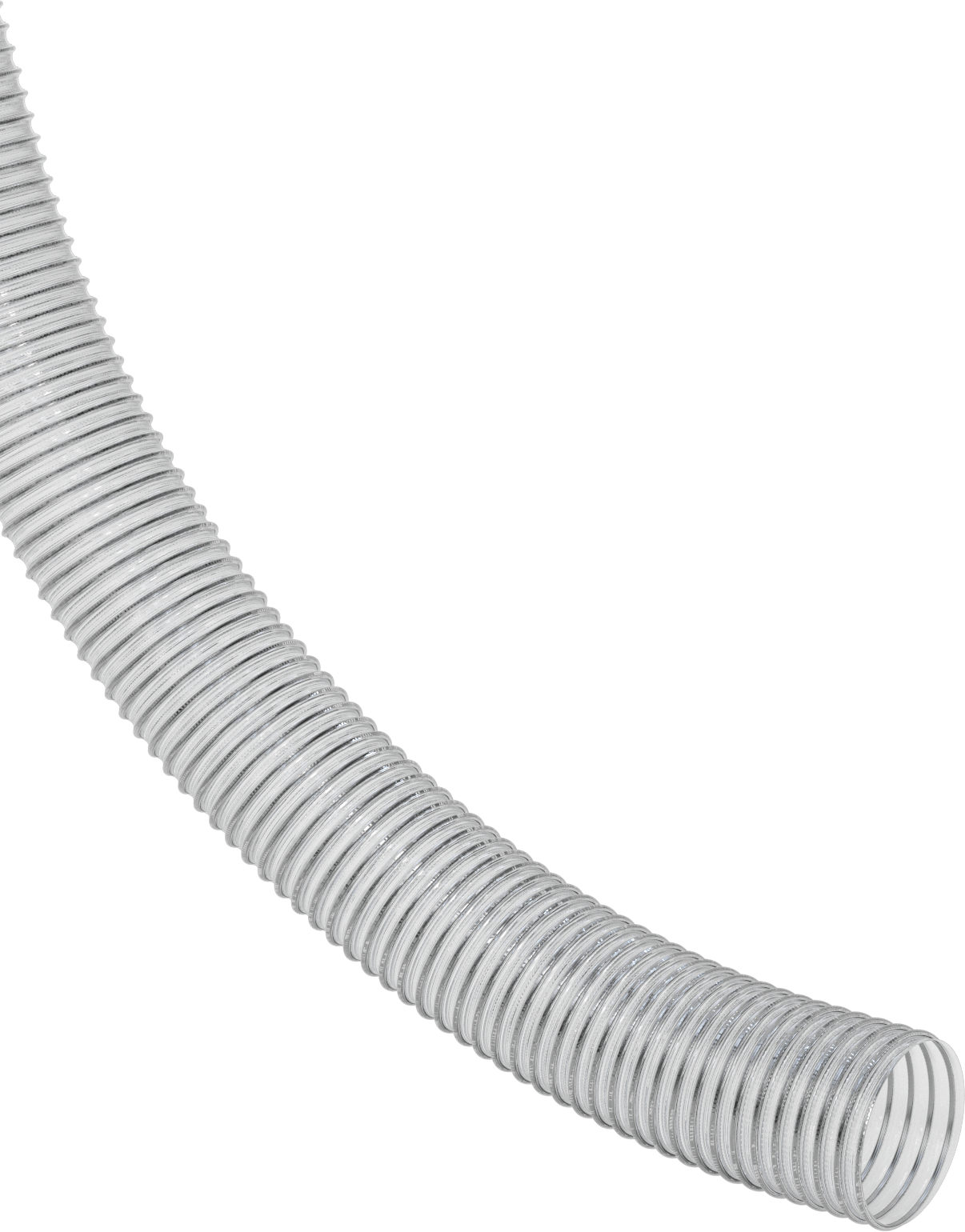 Şeffaf Blo-R-Vac Kanal Hortumu, Ağaç Yongaları ve Plastik Peletler için, 6" ID