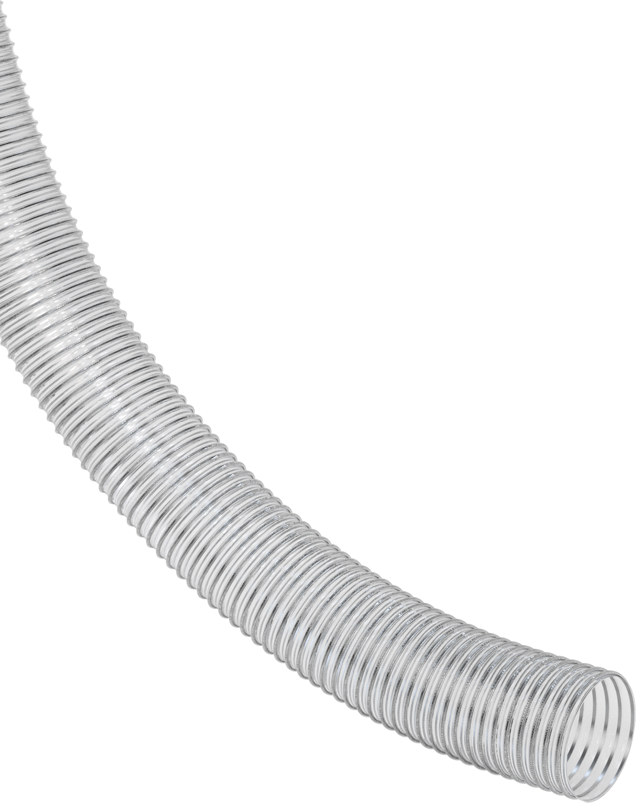 Şeffaf Blo-R-Vac Kanal Hortumu, Ağaç Yongaları ve Plastik Peletler için, 8" ID