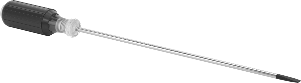 Yastıklı Tutamaklı Tornavida, 3/16" Yivli Tahrik, 13-3/4" Toplam Uzunluk
