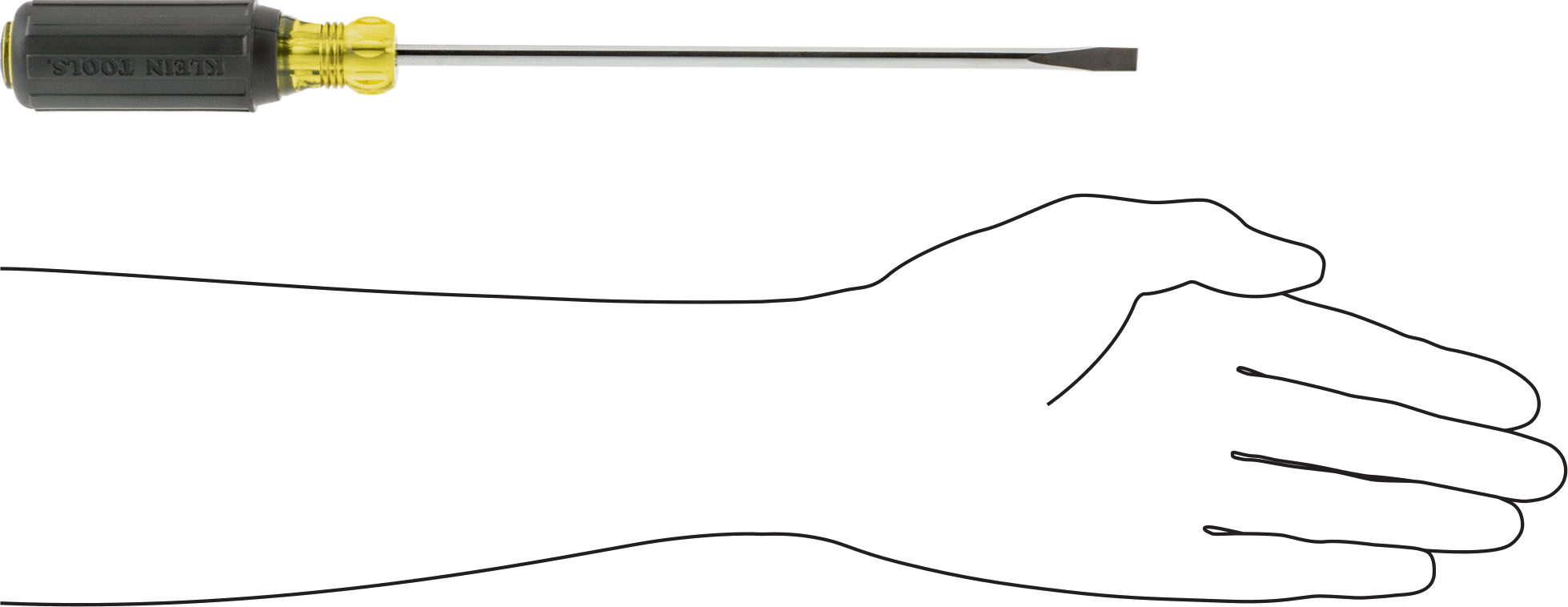Yastıklı Tutamaklı Tornavida, 1/4" Yivli Tahrik, 12-3/8" Toplam Uzunluk