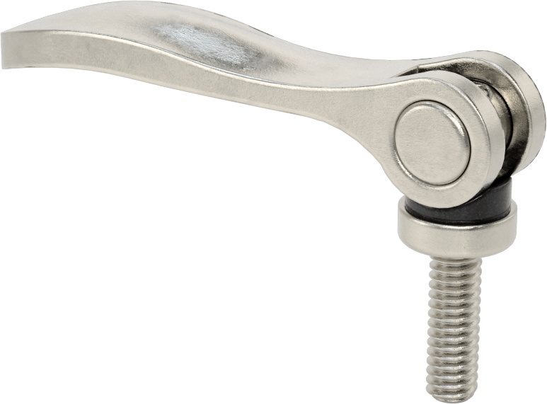 Dişli Saplı Sıkıştırma Kolu, 316 Paslanmaz Çelik, 1/4"-20 Diş Boyutu, 13/16" Uzunlukta Diş