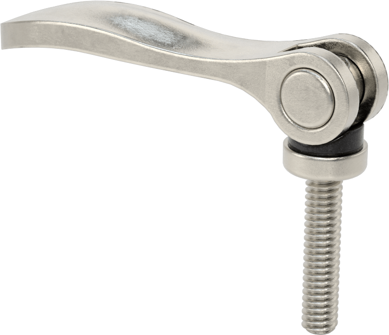 Dişli Saplı Sıkıştırma Kolu, 316 Paslanmaz Çelik, 1/4"-20 Diş Boyutu, 1-3/16" Uzun Diş
