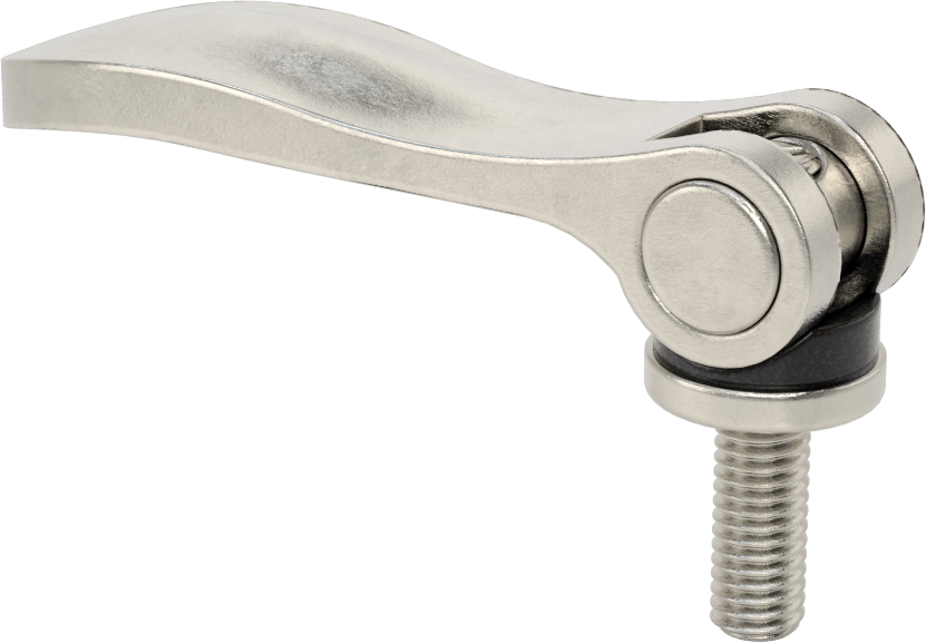 Dişli Saplı Sıkıştırma Kolu, 316 Paslanmaz Çelik, 3/8"-16 Diş Boyutu, 1" Uzunluk Diş