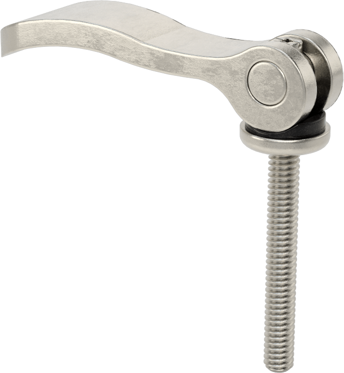 Dişli Saplı Sıkıştırma Kolu, 316 Paslanmaz Çelik, 1/4"-20 Diş Boyutu, 1-15/16" Uzun Diş