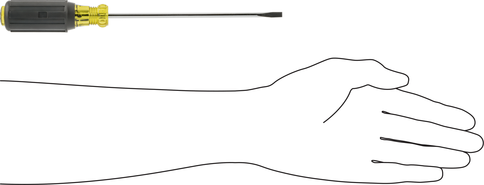 Yastıklı Tutamaklı Tornavida, Premium, 3/16" Oluklu, 9-3/4" Toplam Uzunluk
