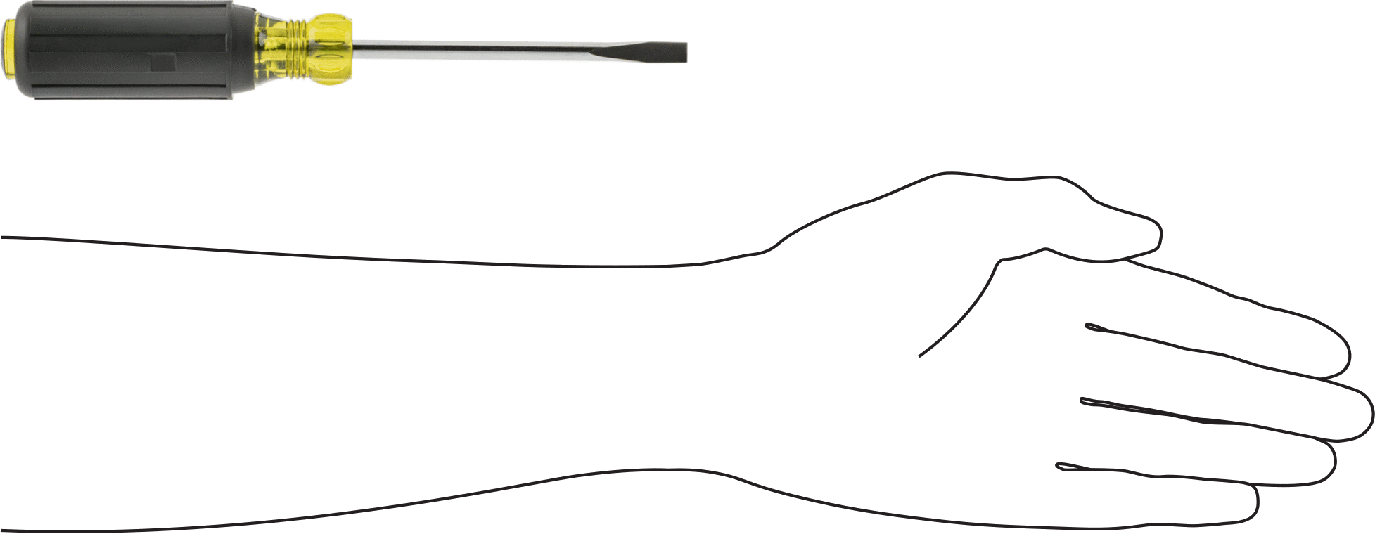 Yastıklı Tutamaklı Tornavida, 1/4" Yivli Tahrik, 8-3/8" Toplam Uzunluk