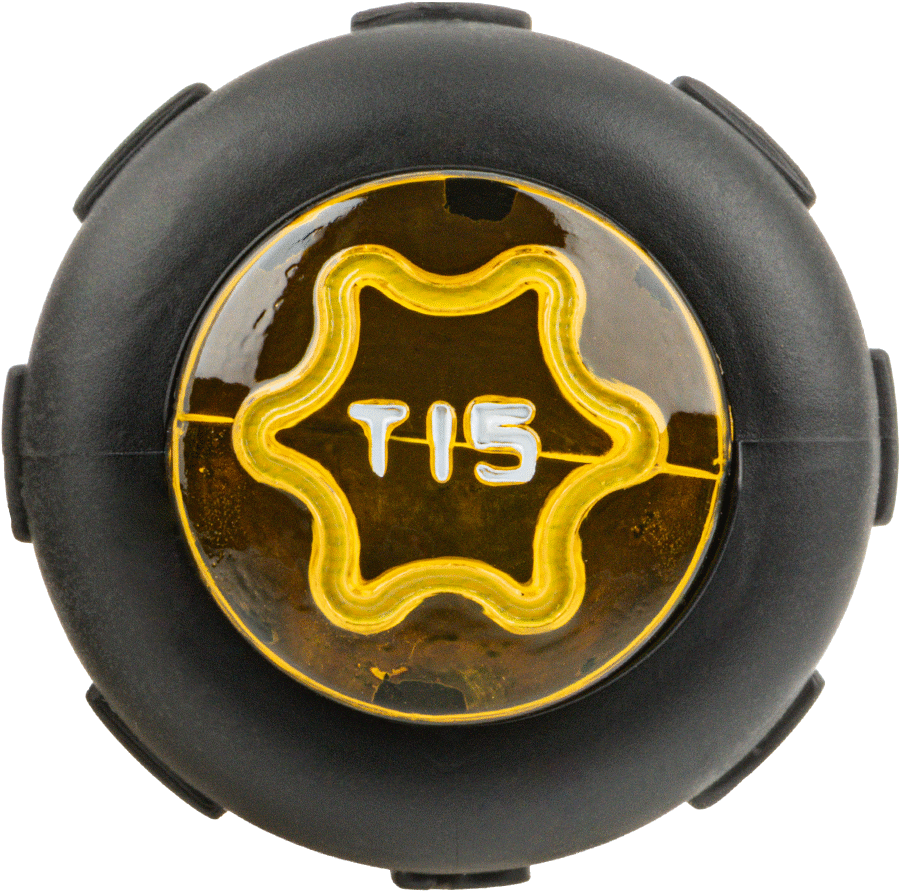 Yastıklı Tutamaklı Tornavida, T15 Torx Ucu, 8-5/16" Toplam Uzunluk