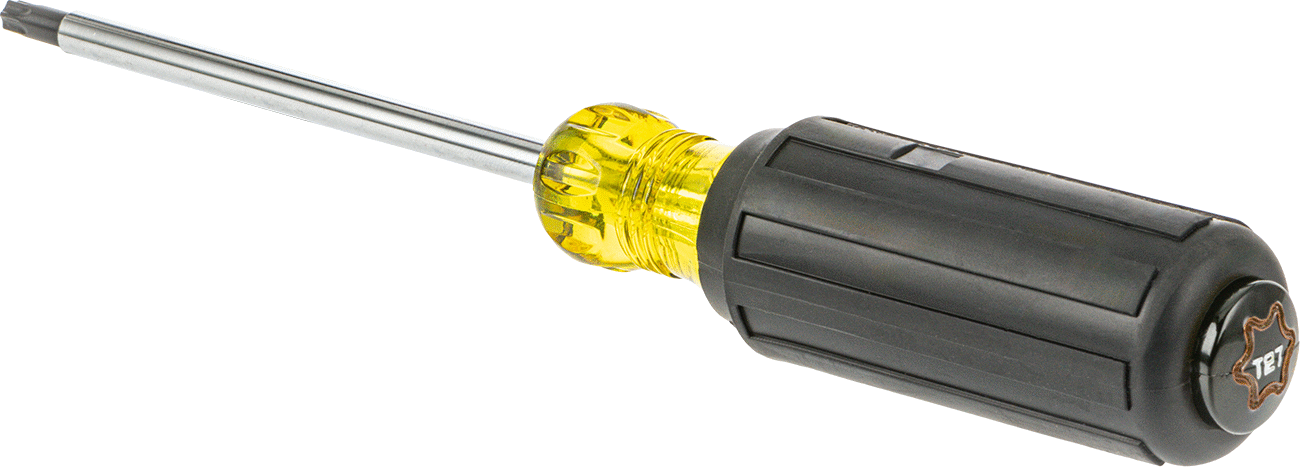 Yastıklı Tutamaklı Tornavida, T27 Torx Tahrik, 8-5/16" Toplam Uzunluk