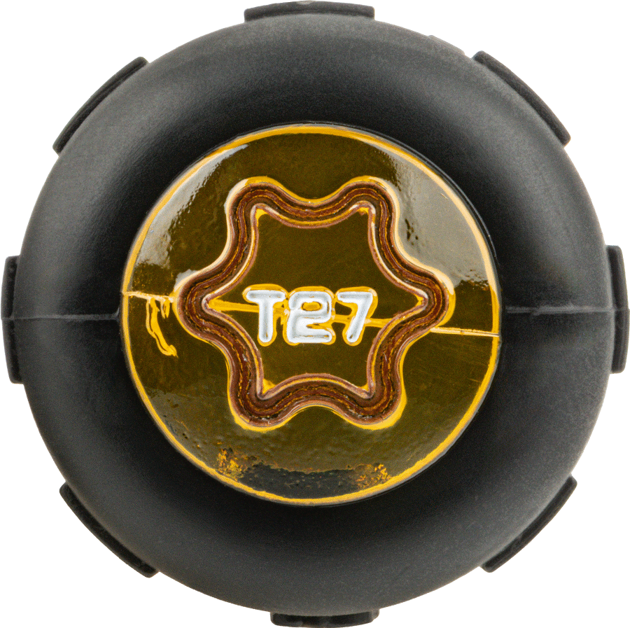 Yastıklı Tutamaklı Tornavida, T27 Torx Tahrik, 8-5/16" Toplam Uzunluk