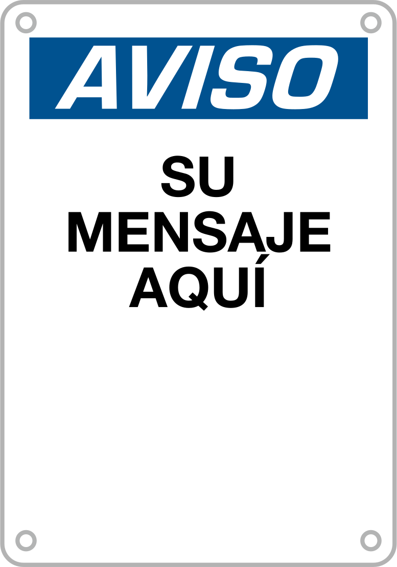Polietilen (Aviso) Tabela, 10“ Yükseklik x 7” Genişlik