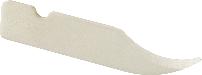Hassas Bıçak Bıçağı, Kavisli, 1,29“ Uzunluk x 1/4” Genişlik, Seramik
