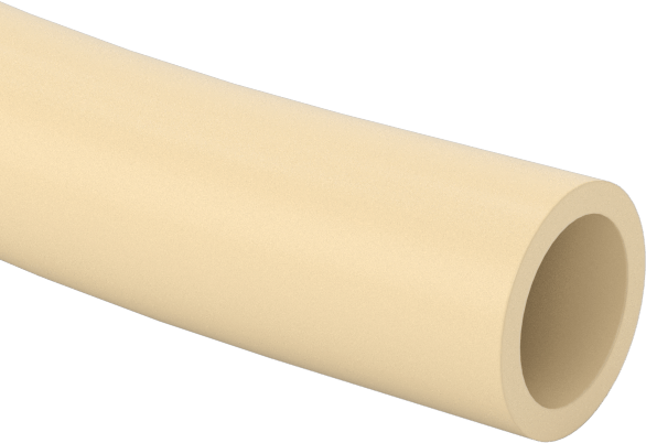 Hava ve Su için Aşınmaya Dayanıklı Kauçuk Boru, 12 mm ID, 16 mm OD, Opak Bej