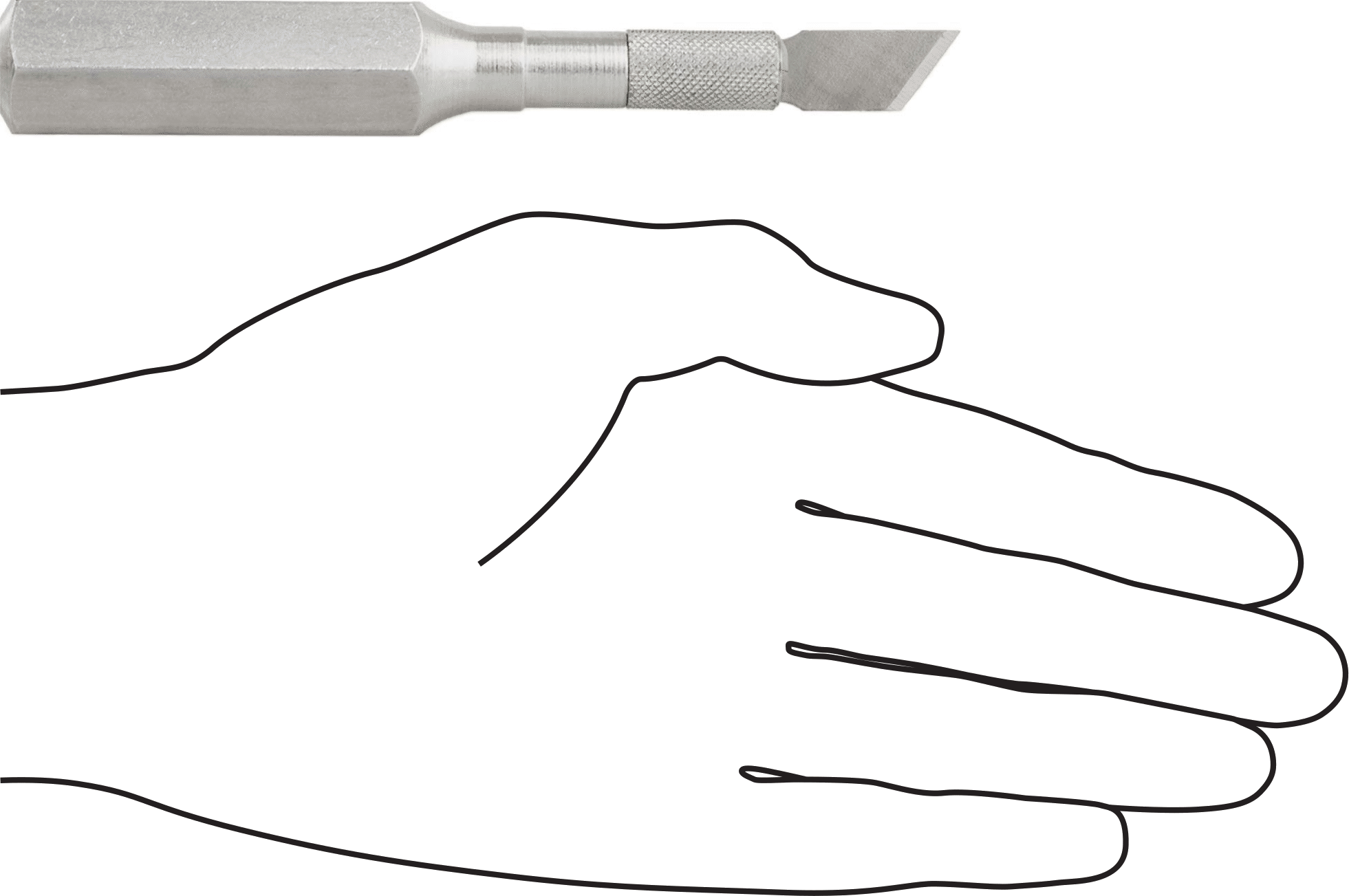 Ağır Hizmet Tipi Hassas Bıçak, 1-5/8" Bıçak Uzunluğu