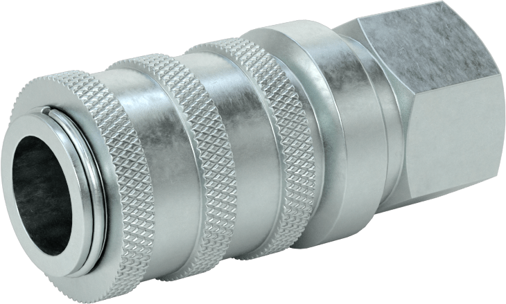 Basınç Testi için Hızlı Ayrılabilir Hortum Bağlantısı, Bas-Bağlan Soket, 1/8 Kaplin Boyutu x 1/8 NPT Dişi