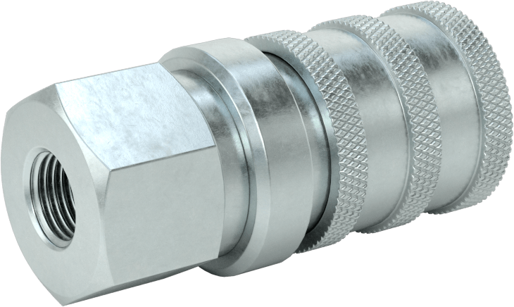 Basınç Testi için Hızlı Ayrılabilir Hortum Bağlantısı, Bas-Bağlan Soket, 1/8 Kaplin Boyutu x 1/8 NPT Dişi