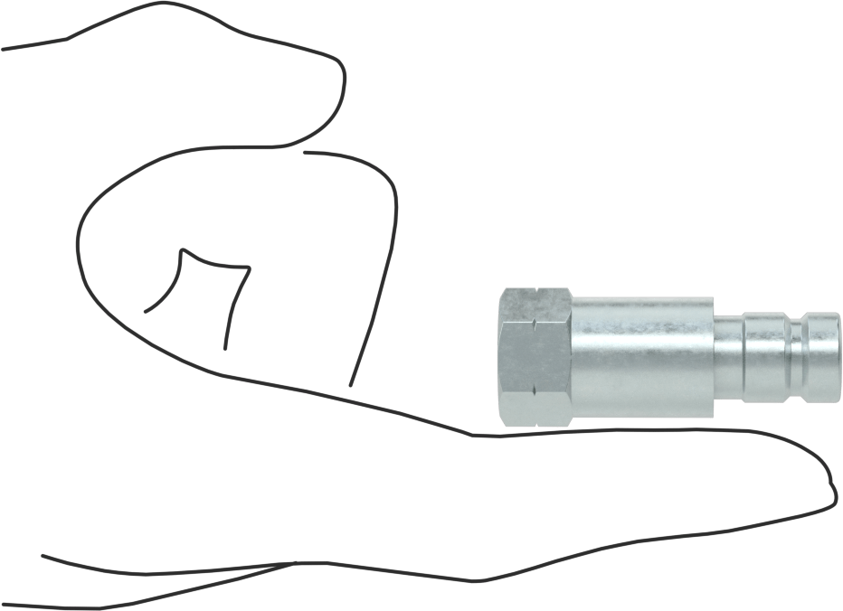 Basınç Testi için Hızlı Ayrılabilir Hortum Bağlantısı, Plug, 1/8 Kaplin Boyutu x 1/4 NPT Dişi