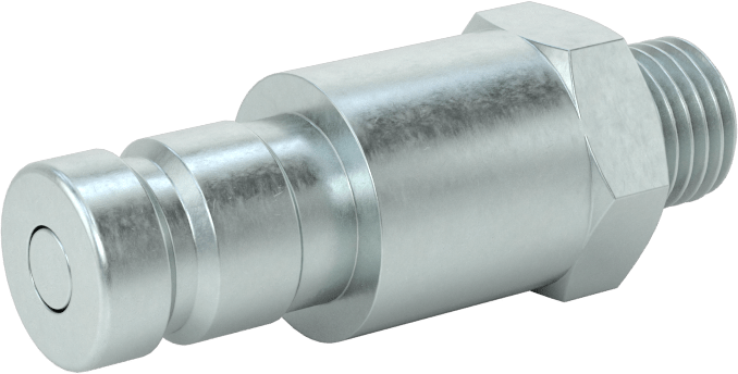 Basınç Testi için Hızlı Ayrılabilir Hortum Bağlantısı, Plug, 1/8 Kaplin Boyutu x 7/16"-20 Erkek Diş