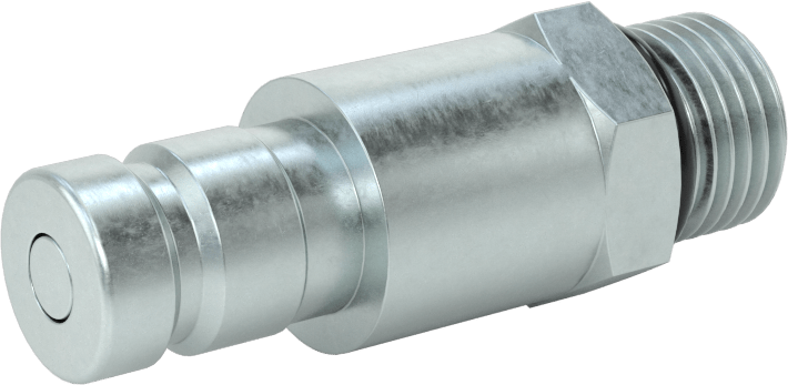 Basınç Testi için Hızlı Ayrılabilir Hortum Bağlantısı, Plug, 1/8 Kaplin Boyutu x 9/16"-18 Erkek Diş