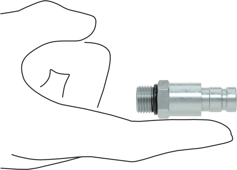 Basınç Testi için Hızlı Ayrılabilir Hortum Bağlantısı, Plug, 1/8 Kaplin Boyutu x 9/16"-18 Erkek Diş