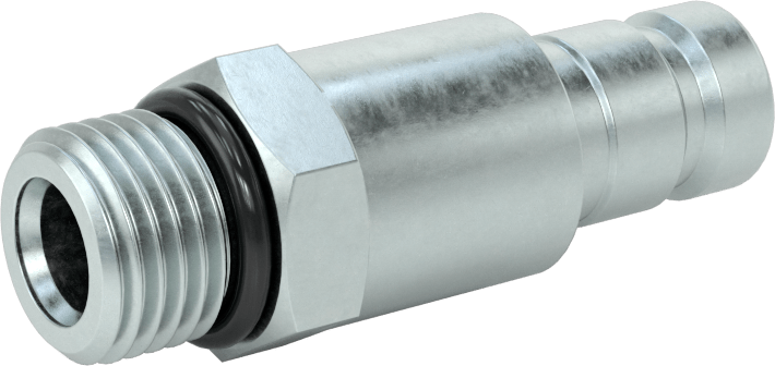 Basınç Testi için Hızlı Ayrılabilir Hortum Bağlantısı, Plug, 1/8 Kaplin Boyutu x 9/16"-18 Erkek Diş