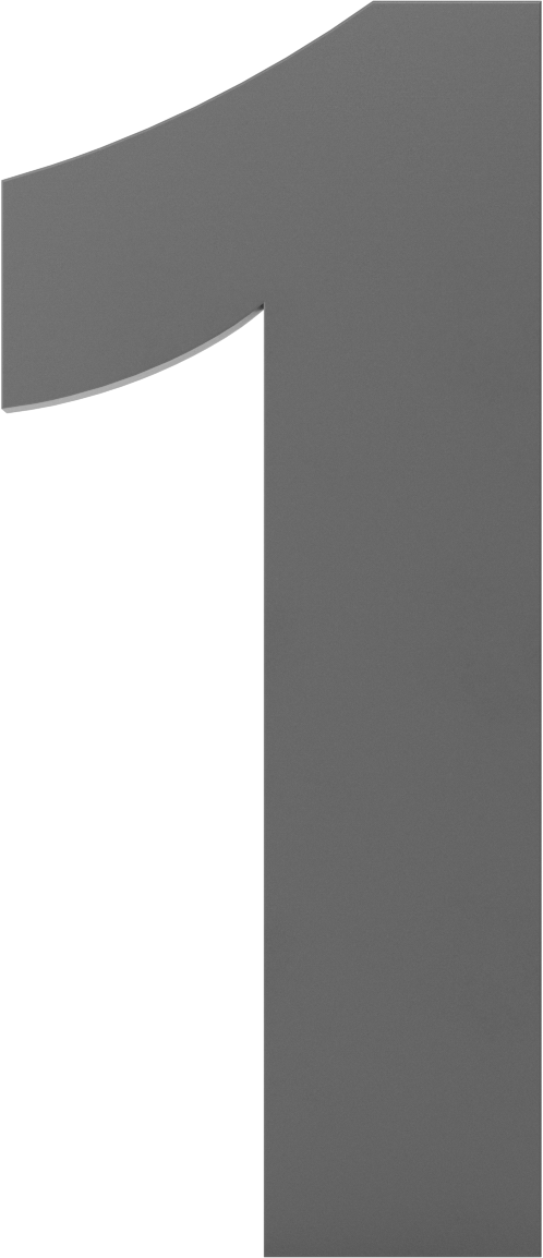 Bağlantı Elemanı Montaj Karakteri, Boyalı Alüminyum, 8“ Yükseklik x 5/8” Kalınlık