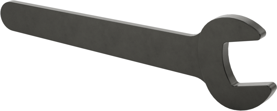 Sıkı Boşluklu Açık Uçlu Anahtar, Siyah Kaplamalı, 15 mm Boyut, 4-1/2" Toplam Uzunluk