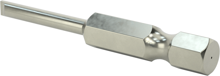 Yivli Uç, Elektrikli Aletler için 1/4" Altıgen Şaft, 1/8" Boyut, 2" Toplam Uzunluk