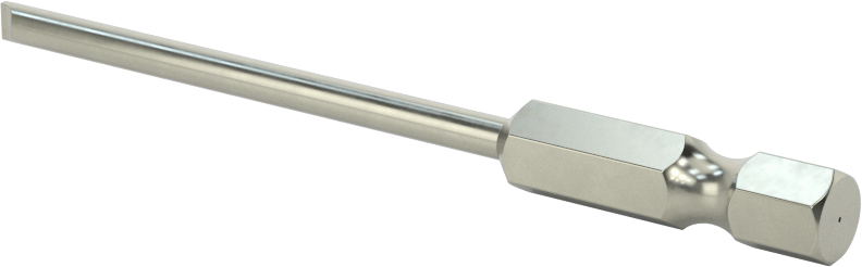 Yivli Uç, Elektrikli Aletler için 1/4" Altıgen Şaft, 1/8" Boyut, 3" Toplam Uzunluk