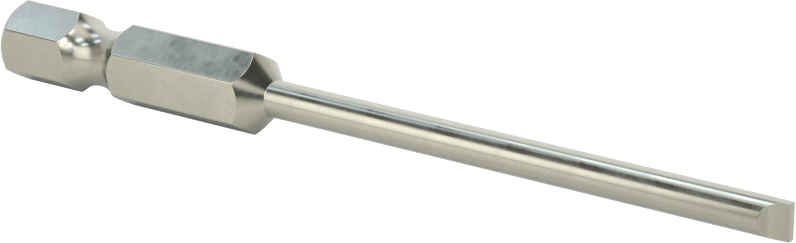 Yivli Uç, Elektrikli Aletler için 1/4" Altıgen Şaft, 1/8" Boyut, 3" Toplam Uzunluk