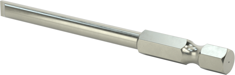 Yivli Uç, Elektrikli Aletler için 1/4" Altıgen Şaft, 3/16" Boyut, 3" Toplam Uzunluk