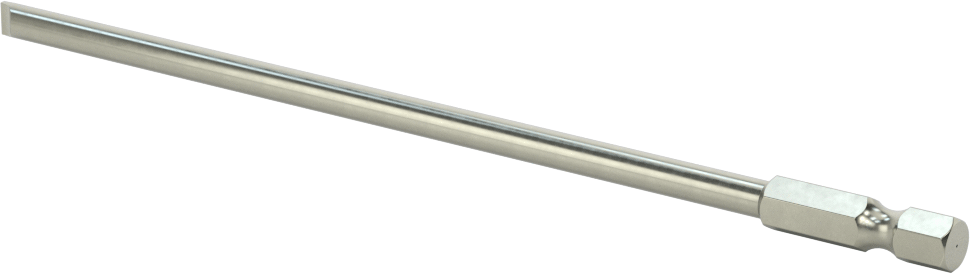 Yivli Uç, Elektrikli Aletler için 1/4" Altıgen Şaft, 3/16" Boyut, 6" Toplam Uzunluk