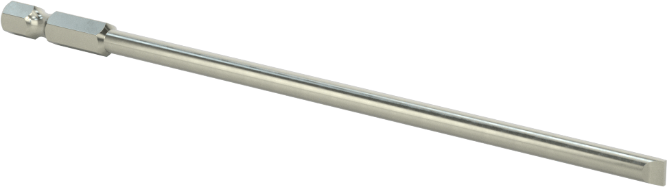 Yivli Uç, Elektrikli Aletler için 1/4" Altıgen Şaft, 3/16" Boyut, 6" Toplam Uzunluk