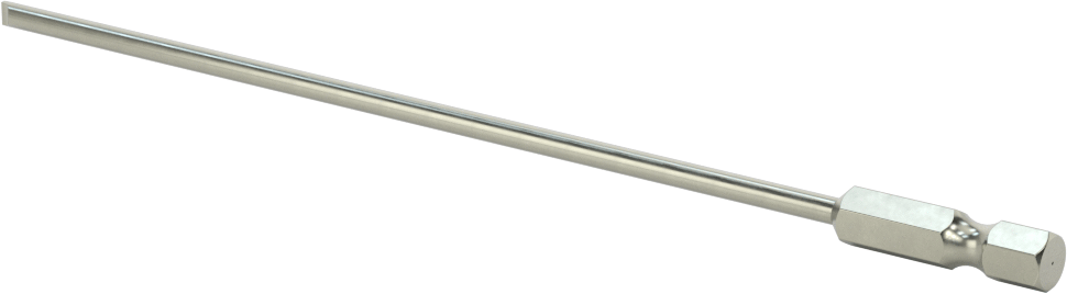 Yivli Uç, Elektrikli Aletler için 1/4" Altıgen Şaft, 1/8" Boyut, 6" Toplam Uzunluk