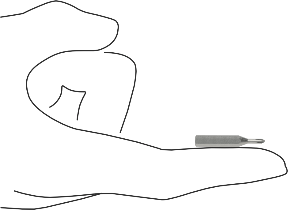 Numara 00 Phillips Ucu, 4 mm Altıgen Şaft