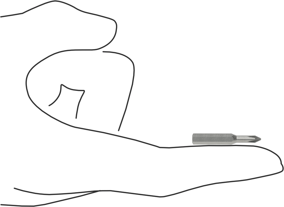 Numara 0 Phillips Ucu, 4 mm Altıgen Şaft