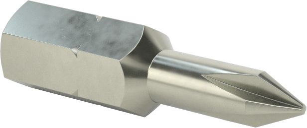 Numara 0 Phillips Ucu, 1/4" Altıgen Şaft