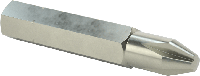 2 Numaralı Phillips Ucu, 1/4" Altıgen Şaft, 1,5 inç Toplam Uzunluk