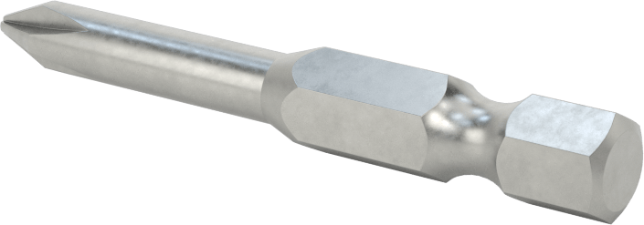 Phillips Ucu, Elektrikli Aletler için 1/4" Altıgen Şaft, 1 Numaralı Boyut, 2" Toplam Uzunluk