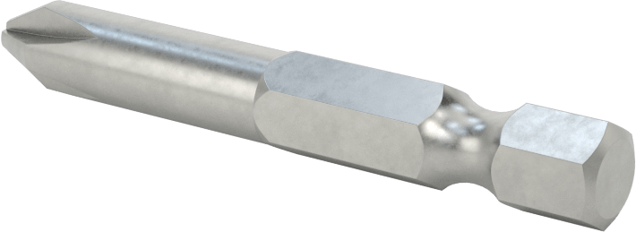 Phillips Ucu, Elektrikli Aletler için 1/4" Altıgen Şaft, Numara 2 Boyut, 2" Toplam Uzunluk