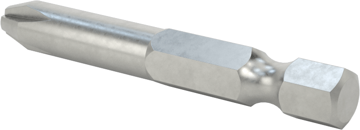 Phillips Ucu, Elektrikli Aletler için 1/4" Altıgen Şaft, 3 Boyutu, 2" Toplam Uzunluk