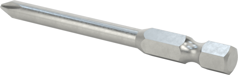 Phillips Ucu, Elektrikli Aletler için 1/4" Altıgen Şaft, 1 Numaralı Boyut, 2-3/4" Uzunluk