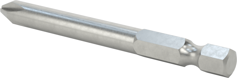 Phillips Ucu, Elektrikli Aletler için 1/4" Altıgen Şaft, Numara 2 Boyut, 2-3/4" Uzunluk