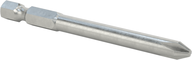 Phillips Ucu, Elektrikli Aletler için 1/4" Altıgen Şaft, Numara 2 Boyut, 3" Toplam Uzunluk