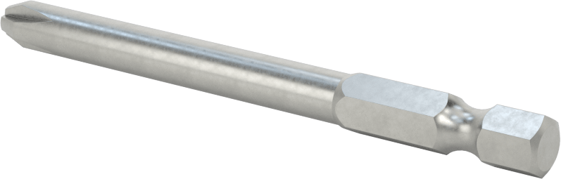 Phillips Ucu, Elektrikli Aletler için 1/4" Altıgen Şaft, 3 Boyutu, 3" Toplam Uzunluk