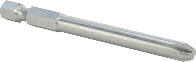 Phillips Ucu, Elektrikli Aletler için 1/4" Altıgen Şaft, 3 Boyutu, 3" Toplam Uzunluk