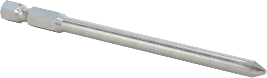 Phillips Ucu, Elektrikli Aletler için 1/4" Altıgen Şaft, 1 Numaralı Boyut, 4" Toplam Uzunluk
