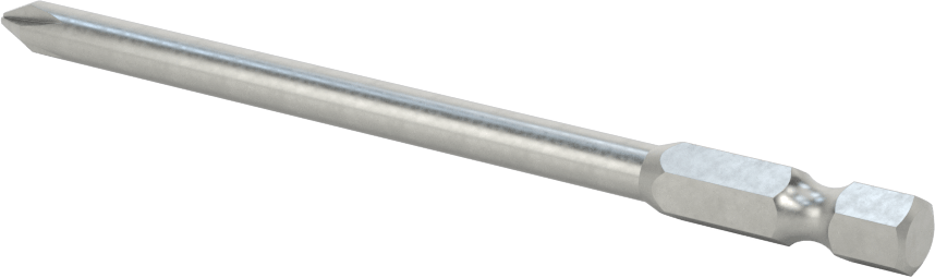 Phillips Ucu, Elektrikli Aletler için 1/4" Altıgen Şaft, 1 Numaralı Boyut, 4" Toplam Uzunluk
