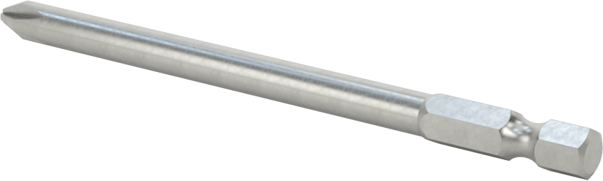 Phillips Ucu, Elektrikli Aletler için 1/4" Altıgen Şaft, Numara 2 Boyut, 4" Toplam Uzunluk